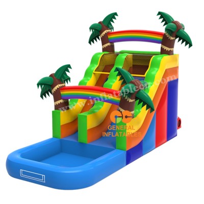 Top quality inflatable Jungle water slide factory price outdoor summer beach slide jumping castle hot sale