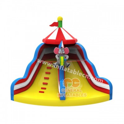 more colorful Funny Inflatable Dry Slide Circus  ,circus slide  inflatable slide for kids