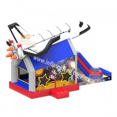 Best quality commercial grade Inflatable Space bouncer combo with slide for sale China inflatable factory jumping castle